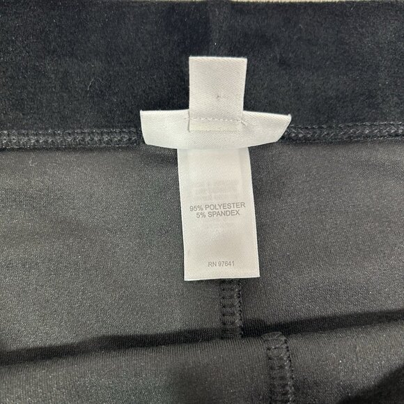 J.Jill Pure Jill Women Pull On Cropped Pants Black Velour Stretch Mid Rise Sz PM - Picture 5 of 11